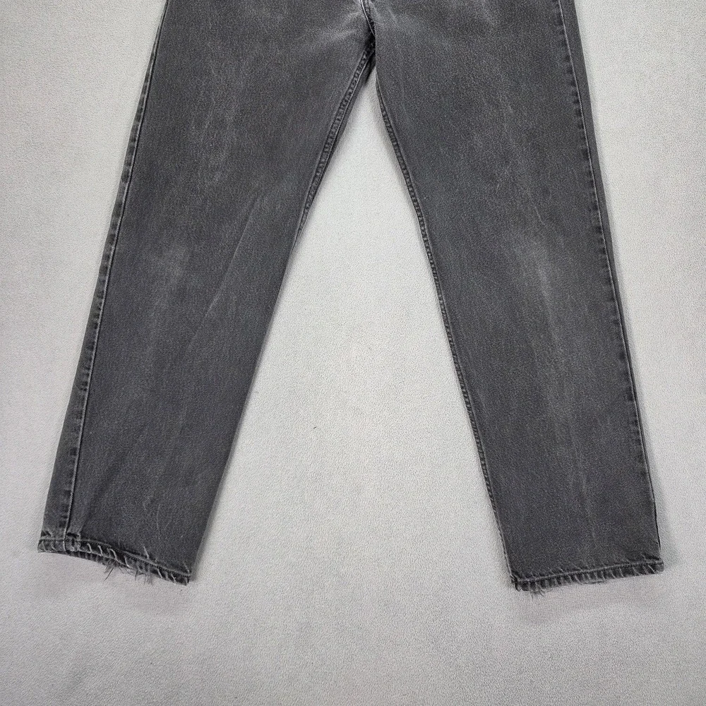 Levis 550 Jeans Mens Black Relaxed Fit Tapered Leg Zip Faded Denim‎ fits 32x30